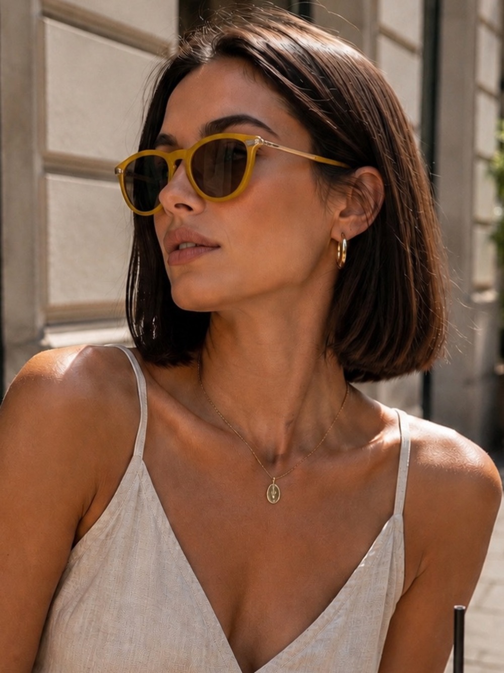 Women’s Yellow Round Retro Sunglasses — Stylish Everyday Shades